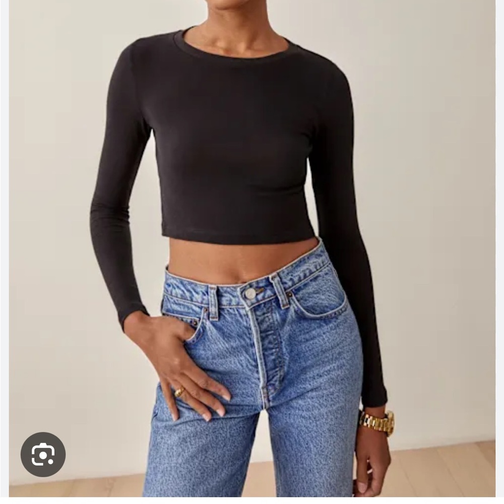 Reformation Long Sleeve Cropped Tee
